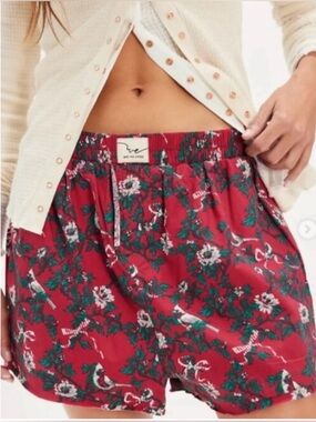 Free People We The Free Day To Day Print Lounge Boxer Shorts - Medium NWT